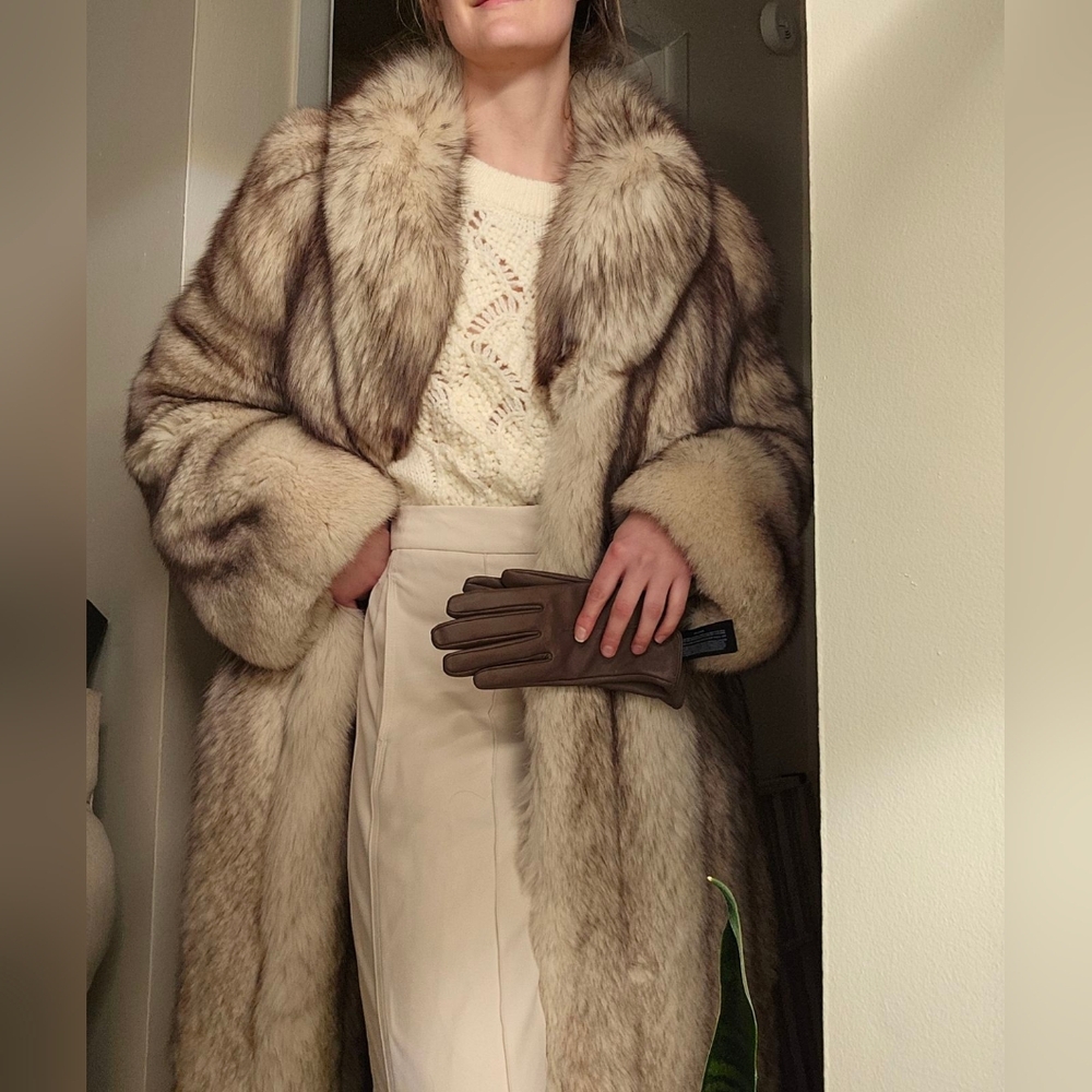 Vintage blue fox fur
